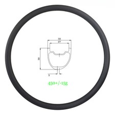 Cerchio in carbonio asimmetrico senza gancio 29er AM MTB All Mountain Bike 30*33mm opaco