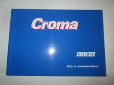 FIAT  CROMA Turbo i.e. CHT TD  Libretto MANUALE USO MANUTENZIONE perfetto 1991