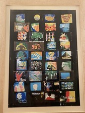 Quadro D’autore Mario Schifano Acrilico Ritoccato a Mano Immagini Tv