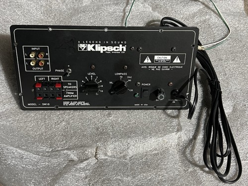 Klipsch sw10 amplificatore - klipsch,