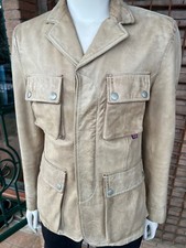 BELSTAFF DOUGLAS BLAZER Giacca di Pelle Beige Antico Malenotti Epoca M/L