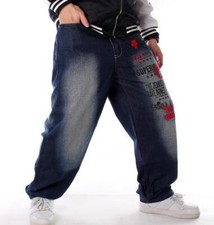 Mens Jeans Hip Hop Denim Baggy