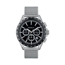 Orologio Uomo BREIL RUGGED TW1891 Chrono Bracciale Acciaio Mesh Nero Sub 100mt