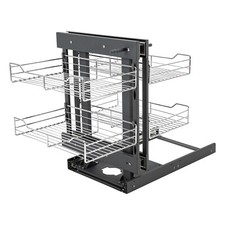 Organizzatore angolare cieco 11 pollici chiusura morbida cromato 4 ripiani armadio scorrevole per 31,5"