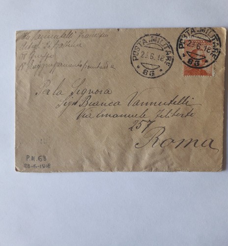 Busta vuota viaggiata - g.m.,