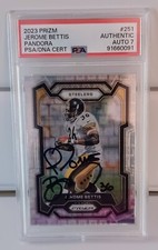 2023 Panini Prizm Jerome Bettis PANDORA PSA/DNA CERT #251 AUTHENTIC AUTO 7