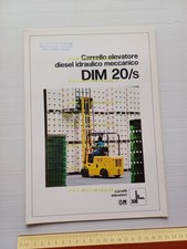 OM Carrello Elevatore Diesel Meccanico idraulico DIM 20-S 1974 depliant original