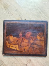 antique sorrentine panel monks