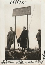  B2 - Foto Photo Fotografia anni 30 - Trio Sabatino Vetta Cartello 