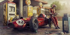 Ferrari F1 Vintage Poster
