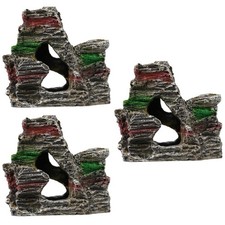  3 PZ Accessori Acquario Pesci Serbatoio Decorazione Paesaggistica Collina Artificiale