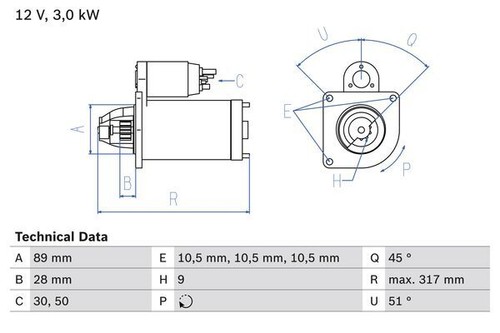 Motorino avviamento bosch - motorino,