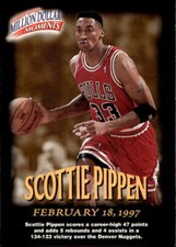 card NBA Scottie Pippen Fleer 97-98 Million Dollar Moments #22 1997