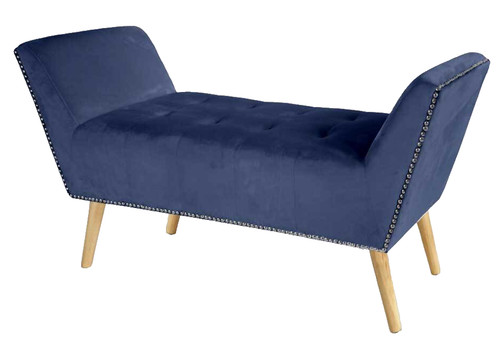 Panca velluto blu classica - panca,