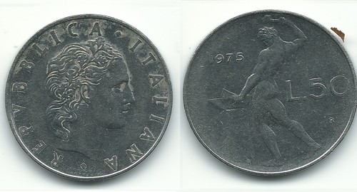 Italia italy lire 1975 - 50, lire,
