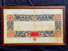 Ricordo della Solenne Ostensione Sacra Sindone - Torino 1898 Stampa su Lino