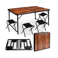 Tavolo Pieghevole 4 Sedie Set