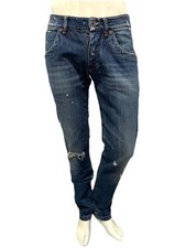 Jeans Dirk Bikkembergs Uomo 32 Slim Fit Denim Strappati Made in Italy Vintage