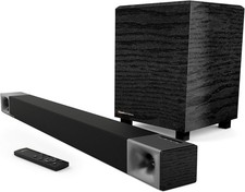 Klipsch Cinema 400 Soundbar e Subwoofer Wireless da 8 Pollici con HDMIARC, Nero