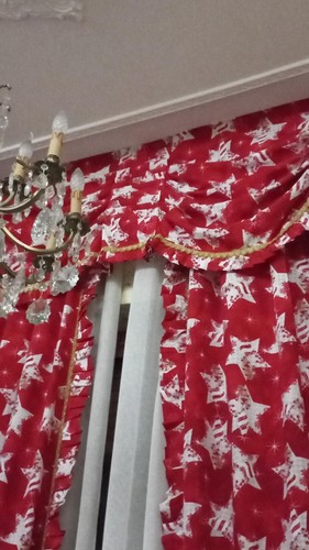 Tende cadute rosse natale - tende, e