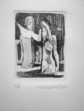 Rara incisione di Norma Mascellani – allieva di Giorgio Morandi – nudo originale