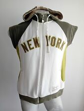 New York Yankees Felpa con cappuccio cooperstown majestic jacke jacket smanicata
