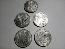 10 lire repubblica 5 monete