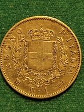 MONETE 1 LIRA STEMMA SABAUDO