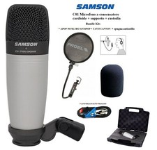 SAMSON C01 MICROFONO A CONDENSATORE DA STUDIO KIT CON FILTRO APOP50 e CAVO
