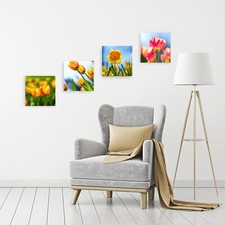 Quadri Moderni Fiori 4 pz