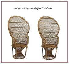set copia 2 trono casa bambole