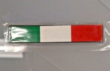 Targhetta plastificata adesiva adesivo vintage bandiera Italia 83x16x4H mm