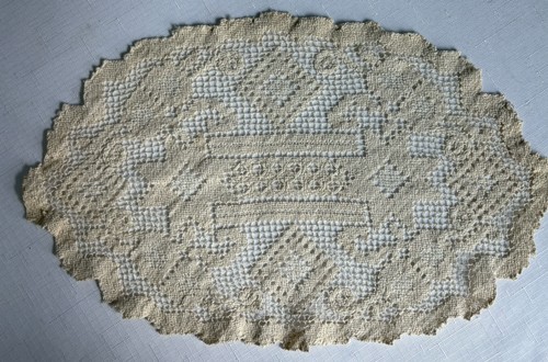 Centrotavola ovale filetto