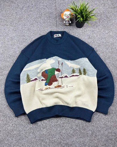 Fila vintage ski scene - ski,