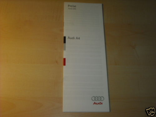 12127 audi depliant prezzi - 12127), a4