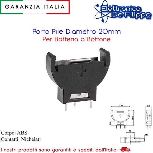 Porta pile diametro - porta, per