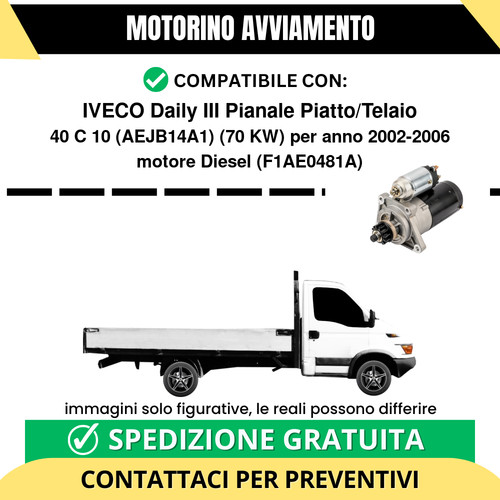 Motorino avviamento iveco - avviamento,