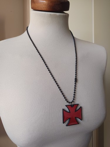 Collana croce maltese templare - collana,