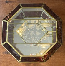 Vetrina Curio vintage ottone e