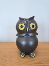 Gufo, vaso coperto, ceramica