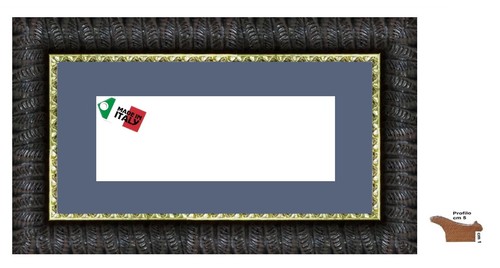 Cornice nera oro legno - nera, e