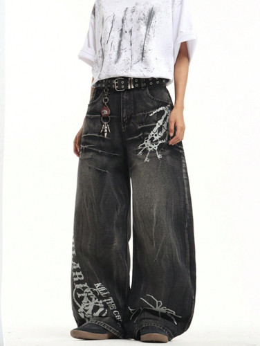Dark jeans baggy punk - dark,