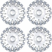 4 X CERCHI COPRIMOZZO COPRICERCHI PER FORD KA FUSION 13" R13 ARGENTO 