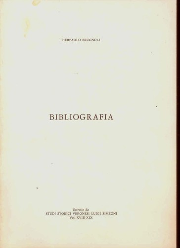 Bibliografia brugnoli - p.,