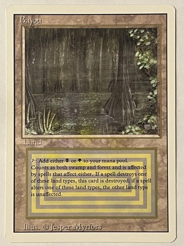 Mtg bayou revised dual land - bayou,