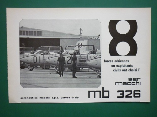 1969 pub avion aermacchi mb - avion,