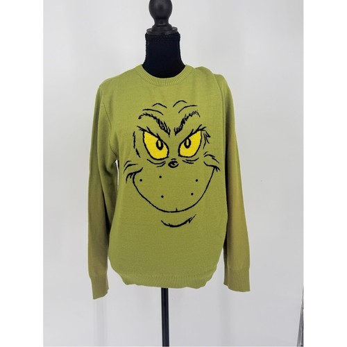 Green grinch face - green,