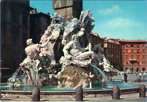 Postcard continental piazza - postcard,