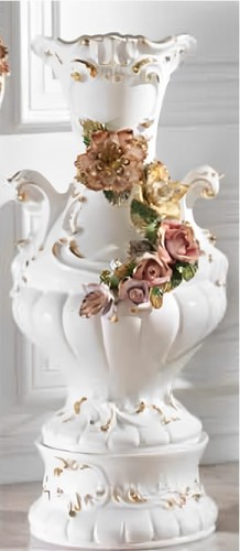 Capodimonte ceramic vases - ceramic,