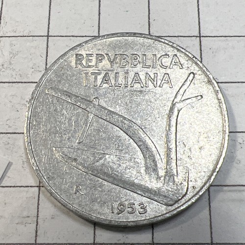 1953 italy lire aluminum - 10,